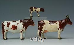 Britains Lead Farm #784 Ayrshire Bull #785 Ayrshire Cow & #786 Ayrshire Calf Set