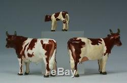 Britains Lead Farm #784 Ayrshire Bull #785 Ayrshire Cow & #786 Ayrshire Calf Set