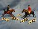 Britains Lead Pre War Hunt Set Mounted Huntsman Woman Movable Arms 5 Hounds Dogs