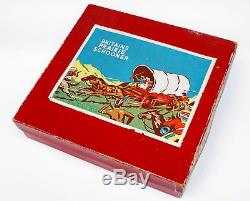 Britains Lead Set #2034 Prairie Schooner 1958 version with Tin Cover Boxed