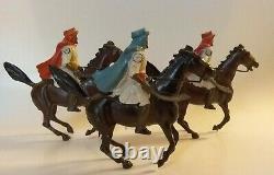 Britains Lead Soldiers 5 Pc Set Native Warriors Mounted Arabs Rare Org Box #164