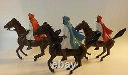 Britains Lead Soldiers 5 Pc Set Native Warriors Mounted Arabs Rare Org Box #164