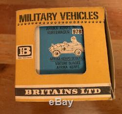 Britains Ltd 132 German WWII AFRIKA KORPS KUBELWAGEN + SOLDIERS #9785