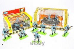 Britains Ltd 132 German WWII HALF TRACK + SIDECAR MOTORCYCLE & INFANTRY MIB`74