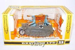 Britains Ltd 132 German WWII HALF TRACK + SIDECAR MOTORCYCLE & INFANTRY MIB`74