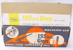 Britains Ltd 132 HEAVY 155mm MILITARY FIELD ARTILLERY GUN + AMMO 9745 NMIB`74