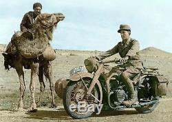 Britains Ltd Deetail 132 GERMAN WWII AFRIKA KORPS INFANTRY SOLDIERS MOTORCYCLES