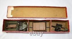 Britains MECHANICAL CLOCKWORK LORRY #2048 BOX. Truck, Wind-Up Trailer, Gun +Ammo