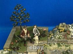 Britains Miniature Garden Rockery Scene (Pink' 827) Metal / Lead