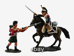Britains Napoleonic 54mm Mounted French vs Highlander Toy Soldier Set Box 17257