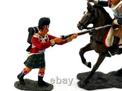 Britains Napoleonic 54mm Mounted French vs Highlander Toy Soldier Set Box 17257