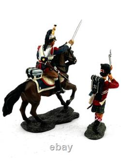 Britains Napoleonic 54mm Mounted French vs Highlander Toy Soldier Set Box 17257