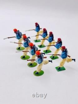 Britains Paris Office 9 x French Zouaves Charging 1905 / 1909 Issues Rare