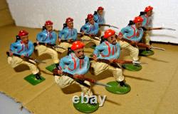 Britains Paris Office 9 x French Zouaves Charging 1905 / 1909 Issues Rare