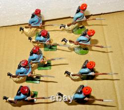 Britains Paris Office 9 x French Zouaves Charging 1905 / 1909 Issues Rare