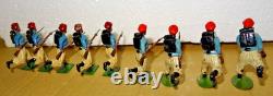 Britains Paris Office 9 x French Zouaves Charging 1905 / 1909 Issues Rare