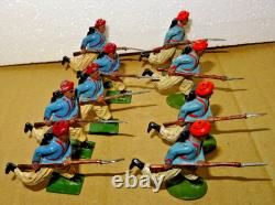 Britains Paris Office 9 x French Zouaves Charging 1905 / 1909 Issues Rare