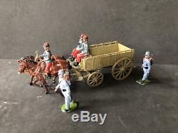 Britains Paris Office French Army Service Corps Wagon & Chasseurs. Rare