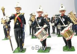 Britains Pre-ww2 Set 1291 Royal Marines Band + Box + 14 Additional Bandsmen