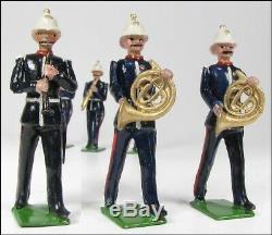 Britains Pre-ww2 Set 1291 Royal Marines Band + Box + 14 Additional Bandsmen