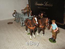 Britains Premier 8920 Horse Drawn Wagon & 4 Man Army Service Corps Team