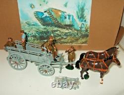 Britains Premier 8920 WW1 Horse Drawn Wagon & 2 Horses & 4 Man ASC & Adhoc Box