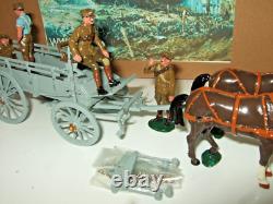 Britains Premier 8920 WW1 Horse Drawn Wagon & 2 Horses & 4 Man ASC & Adhoc Box