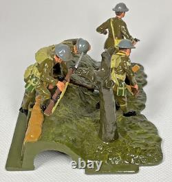 Britains Premier Over The Top, Trench Scene, Officer, Sergeant & Two Men #41035