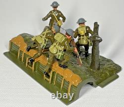 Britains Premier Over The Top, Trench Scene, Officer, Sergeant & Two Men #41035