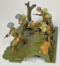 Britains Premier Over The Top, Trench Scene, Officer, Sergeant & Two Men #41035