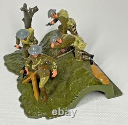 Britains Premier Over The Top, Trench Scene, Officer, Sergeant & Two Men #41035