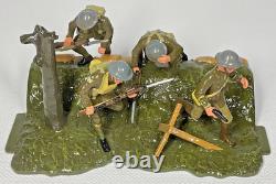 Britains Premier Over The Top, Trench Scene, Officer, Sergeant & Two Men #41035