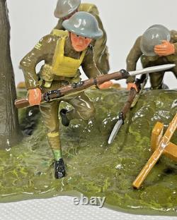 Britains Premier Over The Top, Trench Scene, Officer, Sergeant & Two Men #41035