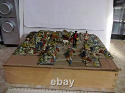 Britains Prewar Lead Rockery With Figures Rare Please Read Below