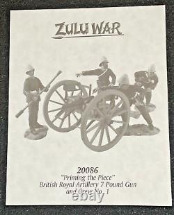 Britains Priming The Piece British Royal Artillery 7 lb Gun & Crew Zulu #20086