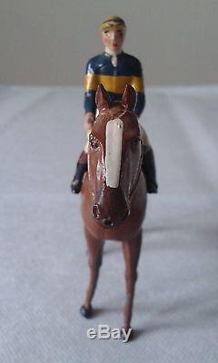 Britains Racing Colours lead horse & jockey Excellent, boxed, rare horse type