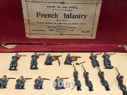 Britains Rare Boxed Display Set 215 French Infantry Firing. Pre War c1930