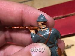Britains Rare Boxed Display Set 215 French Infantry Firing. Pre War c1930