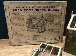 Britains Rare Boxed Set 053 Span Roof Greenhouse. Lead Garden Series Pre War