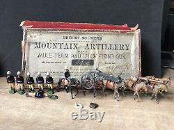 Britains Rare Boxed Set 28 Mountain Artillery. Repainted 1st Version. 1895