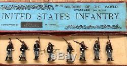Britains Rare Boxed Set 91 US Infantry. Pre War c1898. 1st Version