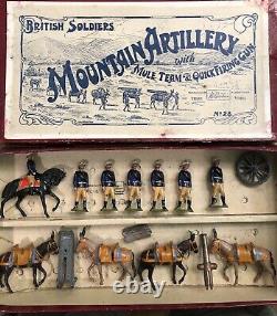 Britains Rare EARLY Boxed Set 28 Mountain Artillery. 1st Version c1900