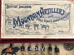 Britains Rare EARLY Boxed Set 28 Mountain Artillery. 1st Version c1900