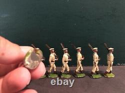 Britains Rare Set 22b Whitejackets Of The Royal Navy. 43mm Scale. C1903
