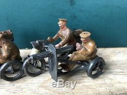 Britains Rare Set 399 Motorcycle Machine Corps. Pre War, c1920s