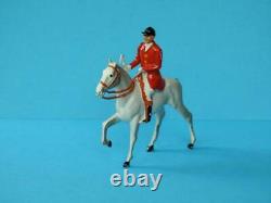 Britains Rare Vintage Lead Hunt Series Mounted Huntsman #608 On White Horse