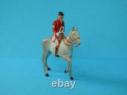 Britains Rare Vintage Lead Hunt Series Mounted Huntsman #608 On White Horse