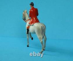 Britains Rare Vintage Lead Hunt Series Mounted Huntsman #608 On White Horse