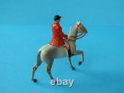 Britains Rare Vintage Lead Hunt Series Mounted Huntsman #608 On White Horse