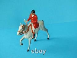 Britains Rare Vintage Lead Hunt Series Mounted Huntsman #608 On White Horse